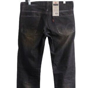 NWT Levi’s Matchstick 32X32 PREMIUM Retail $98 Dark Black Wash Slim Distressed